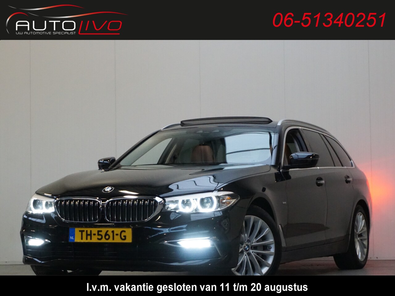 BMW 5-serie Touring - 530d xDrive High Executive 266 PK! PANO LEER G. NAVI XENON TREKHAAK etc. - AutoWereld.nl