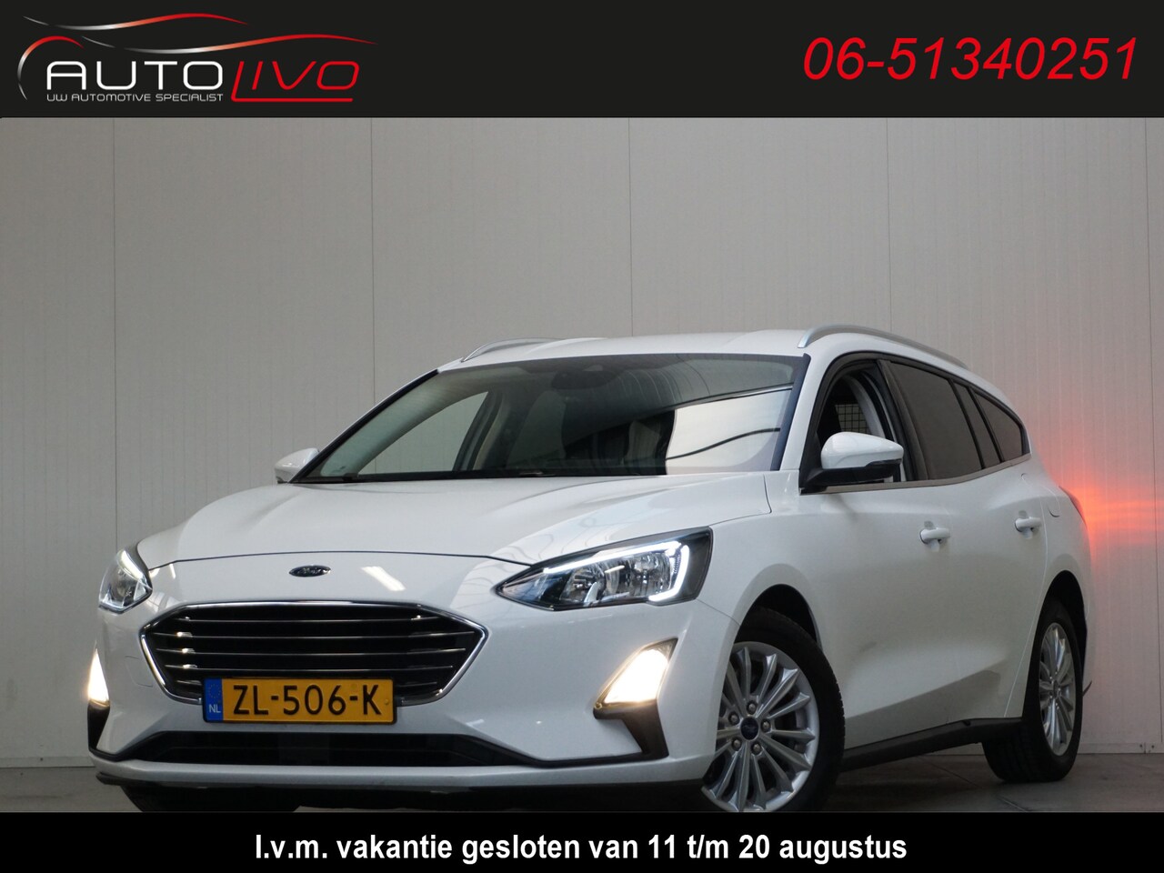 Ford Focus Wagon - 1.5 EcoBlue Titanium Business AUTOMAAT! NAVI CLIMA ST. VERW. CRUISE APPLE etc - AutoWereld.nl