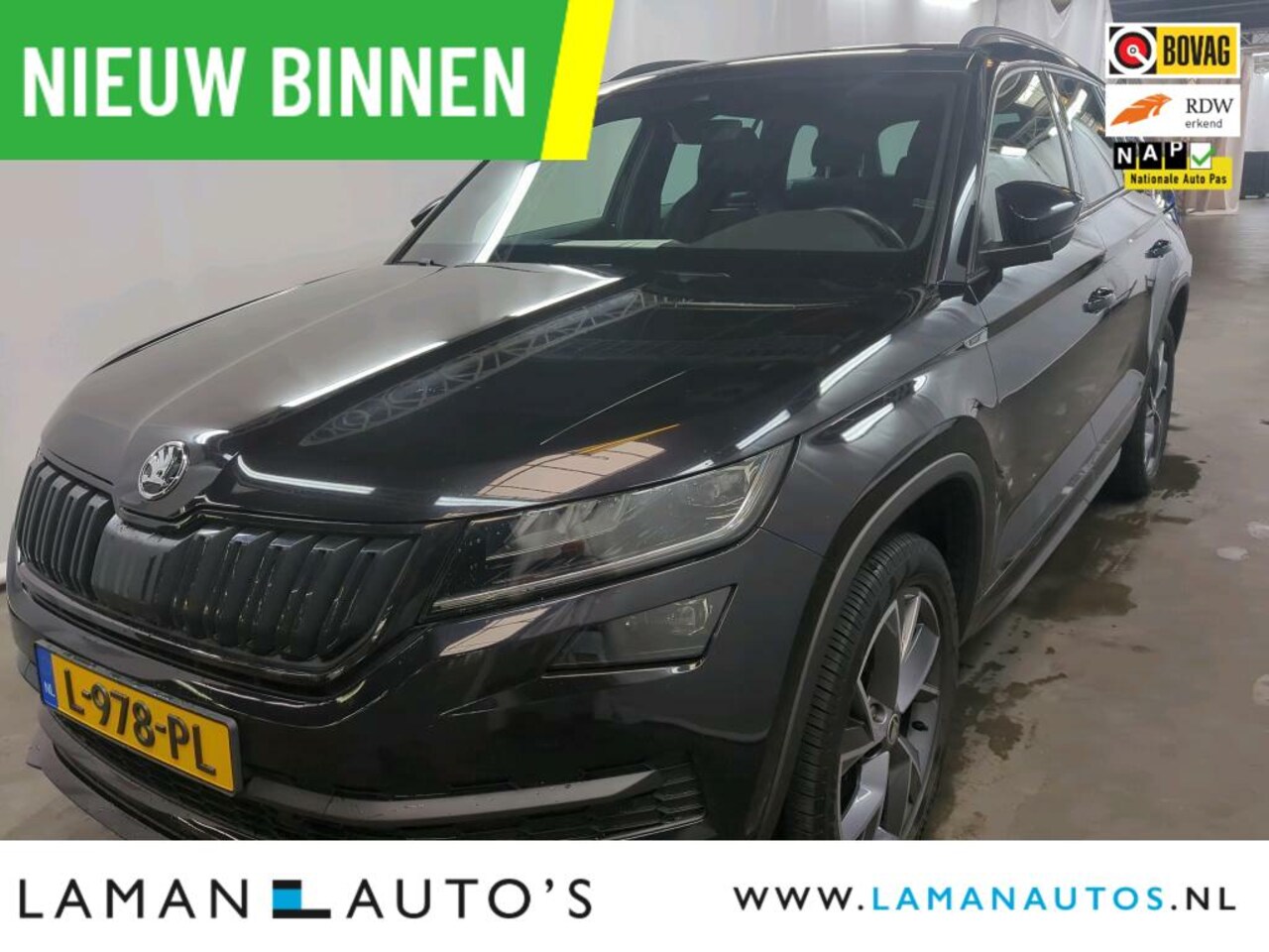 Skoda Kodiaq - 1.5 TSI 150pk DSG Sportline Business Aut. | Black Edition Virtual Leder/Alcantara CarPlay - AutoWereld.nl