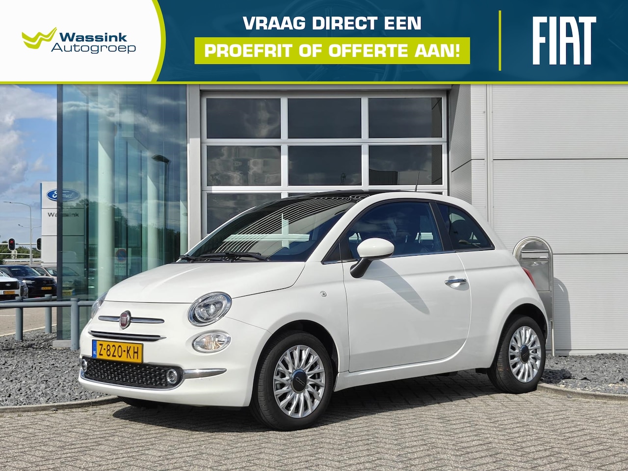 Fiat 500 - 1.0 Hybrid 70pk Dolcevita Finale | Airco | Sensoren Achter | Panoramadak | Navi By App | - AutoWereld.nl