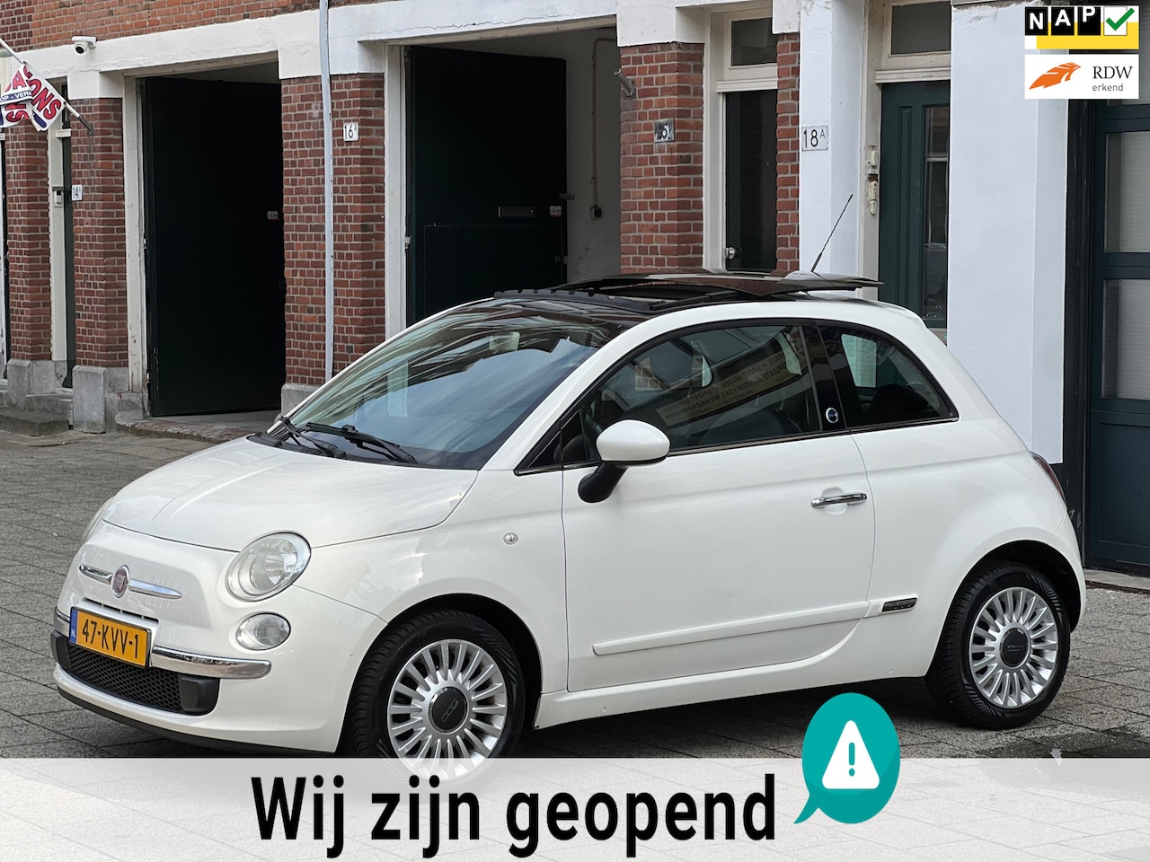 Fiat 500 - 1.2 Rosa-automaat-airco-pano - AutoWereld.nl