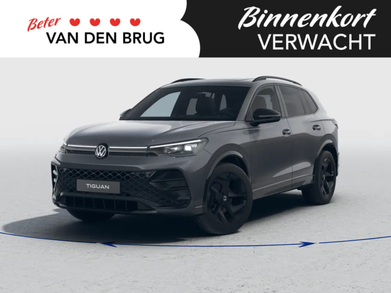 Volkswagen Tiguan - 1.5 eHybrid R-Line Edition Leder | LED Matrix | Trekhaak | Black Style | 20" York | - AutoWereld.nl