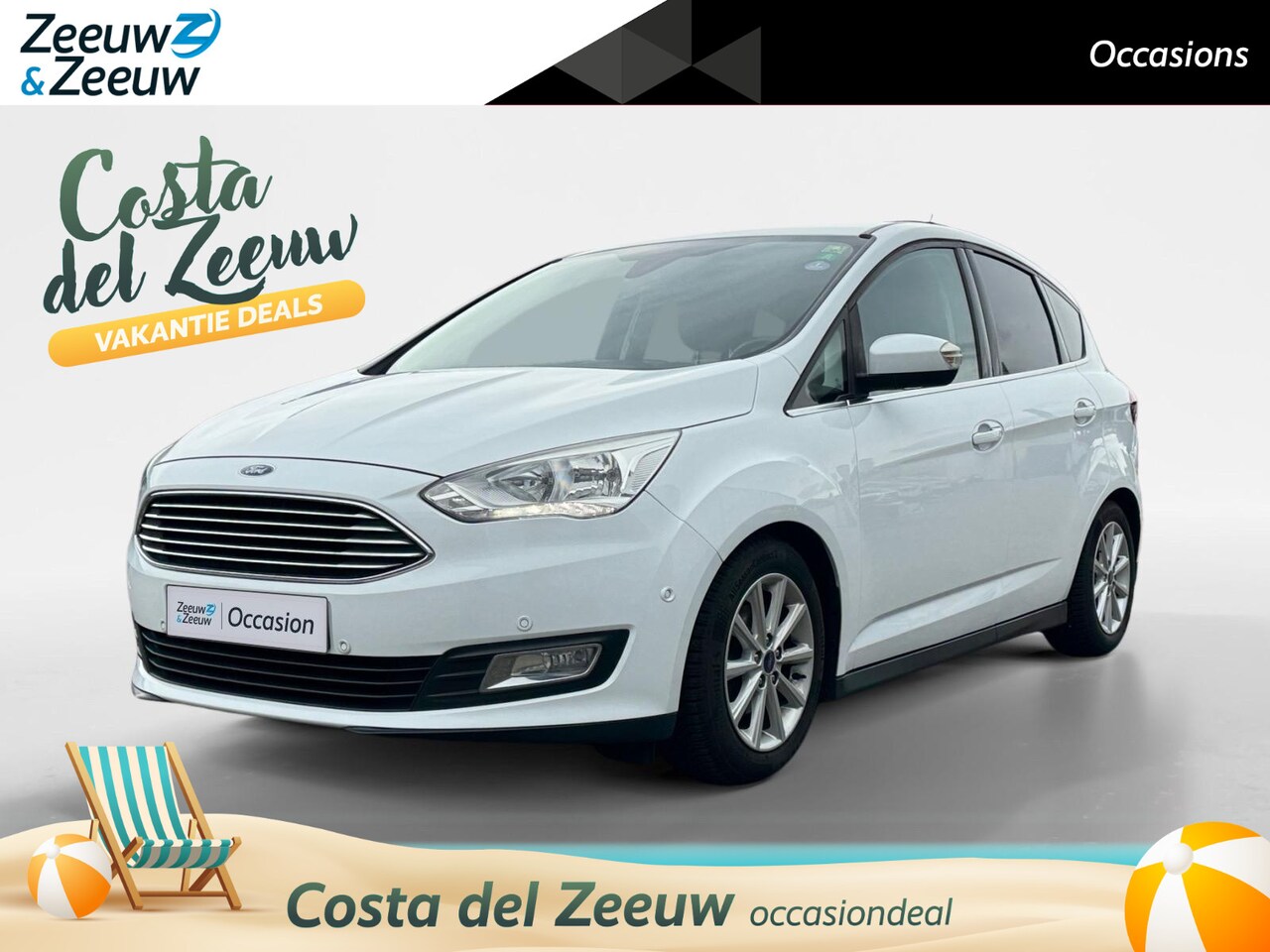 Ford C-Max - 1.0 Titanium | Stoel verwarming | Climate control | Navigatie | Trekhaak | LM-Velgen - AutoWereld.nl