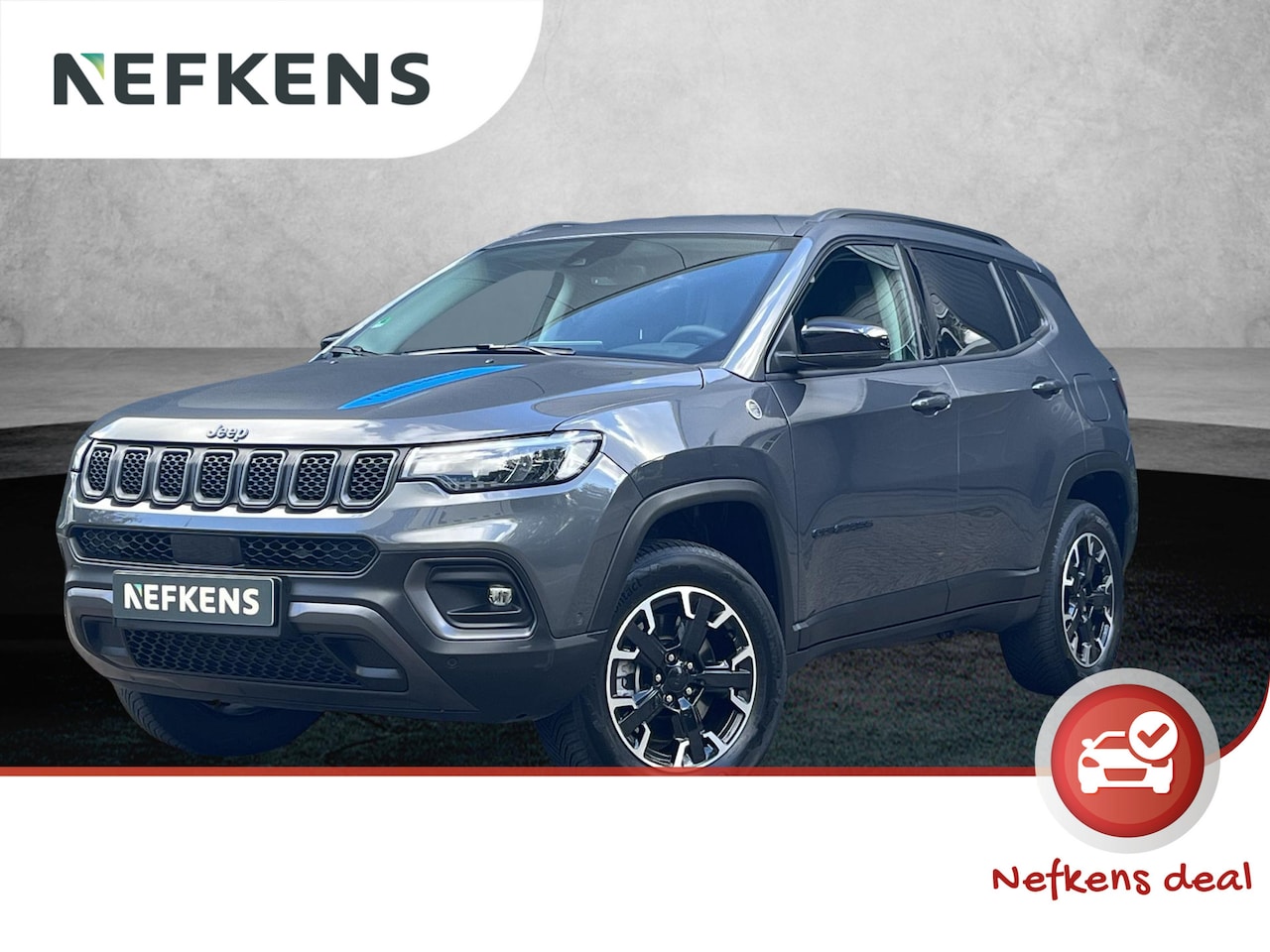Jeep Compass - 240pk Plug-in Hybrid Trailhawk (Camera/LED/Climate/NAV./Keyless/P.Glass/17"LMV) - AutoWereld.nl