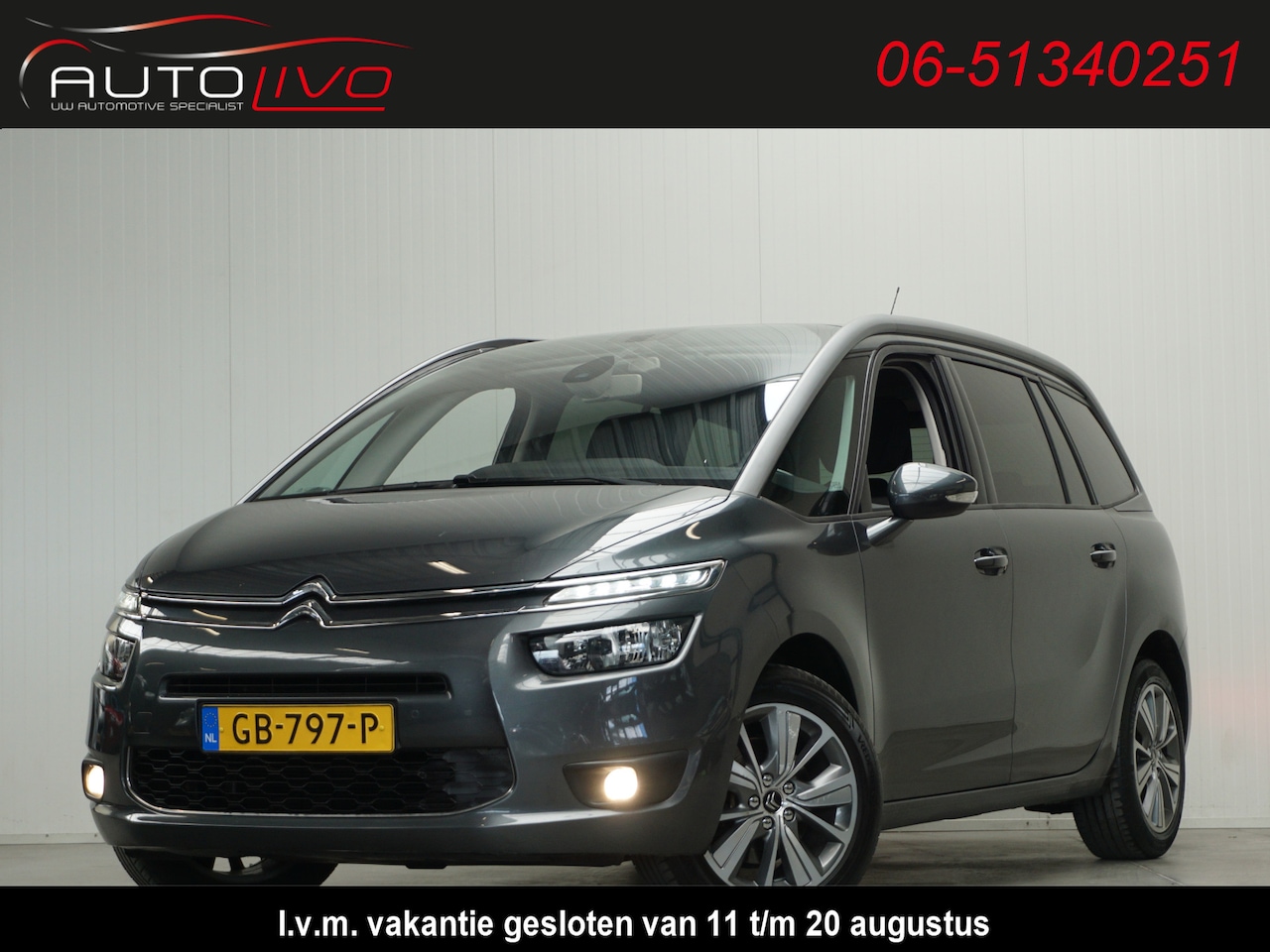 Citroën Grand C4 Picasso - 1.6 e-THP Intensive AUTOMAAT! 165 PK! MASSAGE NAVI CLIMA PDC CRUISE CAMERA TREKHAAK etc. - AutoWereld.nl