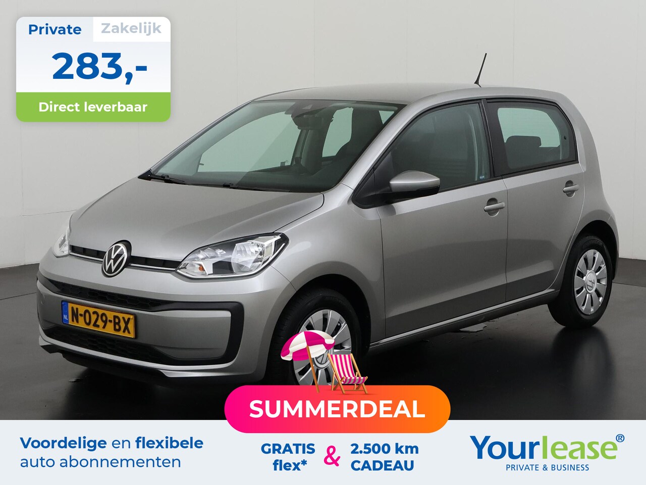Volkswagen Up! - 1.0 | All-in 283,- Private Lease | Zondag Open! - AutoWereld.nl