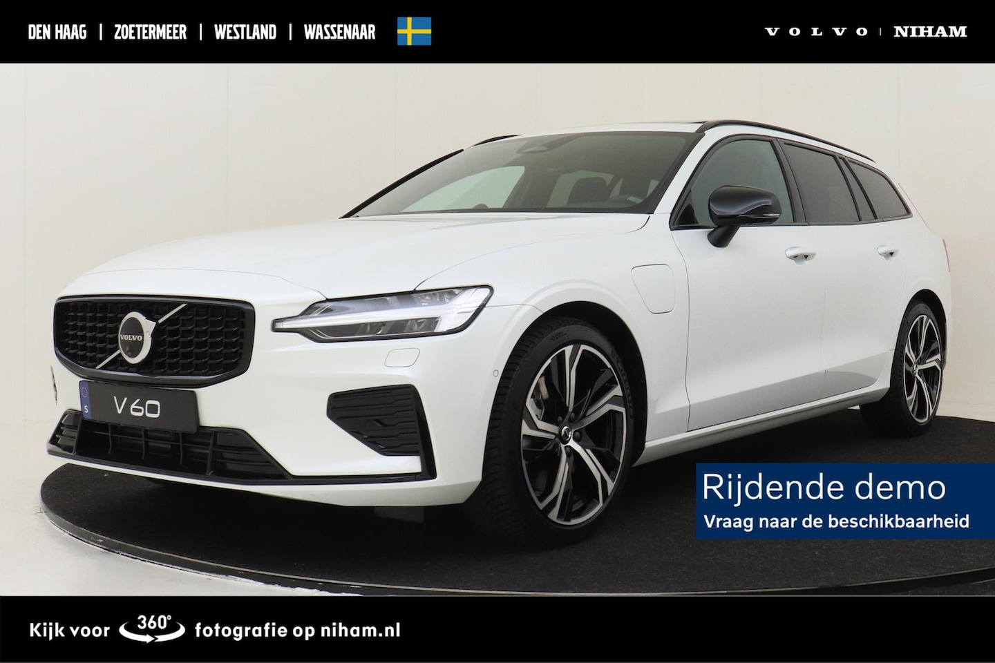 Volvo V60 - T6 PLUG-IN HYBRID AWD ULTRA DARK -PANO.DAK|BOWERS&WILKINS|360°CAM|POWER-SEATS|19"|ADAP.LED - AutoWereld.nl