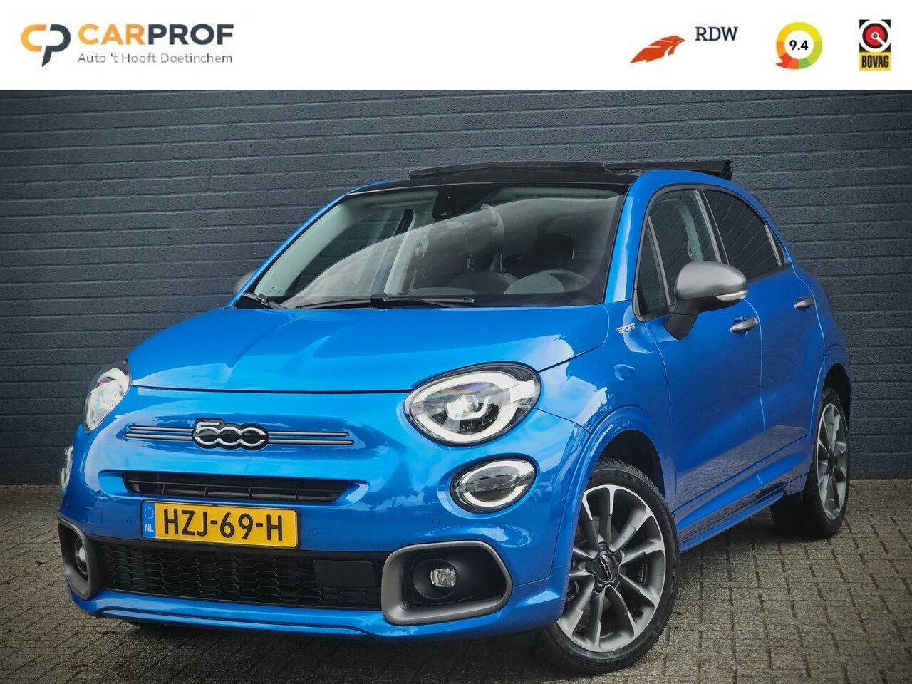 Fiat 500 X - 1.5 Hybrid Sport Cabrio / ADAPT. CRUISE / LED / CARPLAY - AutoWereld.nl