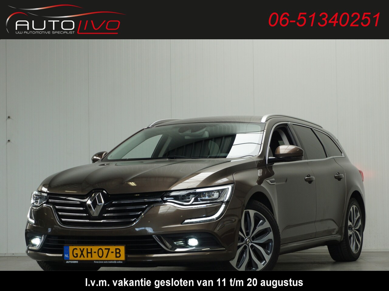 Renault Talisman Estate - 1.6 TCe Intens AUTOMAAT! 200 PK! MASSAGE BOSE G. NAVI CLIMA PDC LED CRUISE etc. - AutoWereld.nl