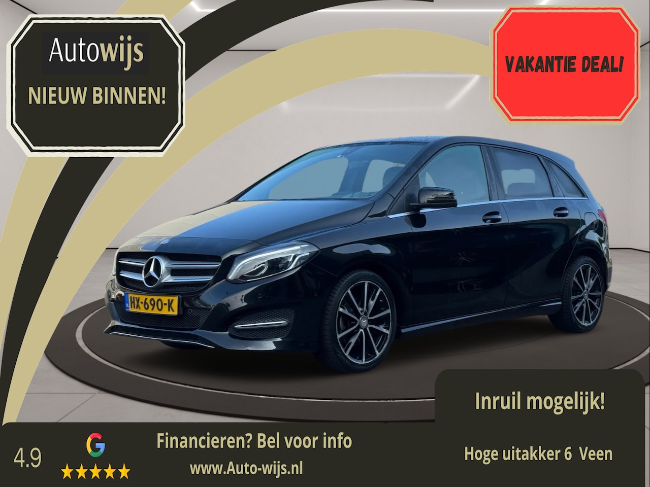 Mercedes-Benz B-klasse - 180 Ambition|Led|Trekhaak|AUT|Navi|NL AUTO| - AutoWereld.nl