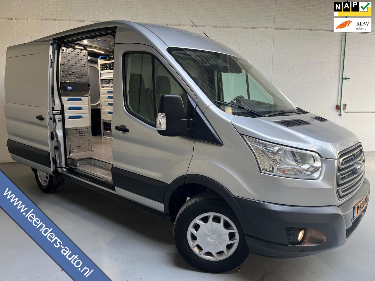 Ford Transit - Sortimo Servicewagen 350 2.0 TDCI L2H2 130PK euro6 Trend 3Persoons, Inrichting, Treeplank, - AutoWereld.nl