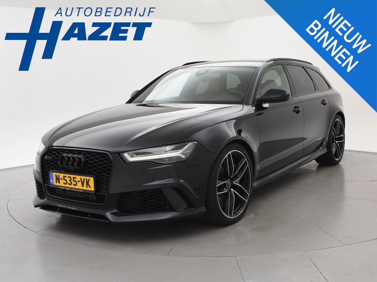 Audi RS6 - 4.0 TFSI V8 605 PK PERFORMANCE + KERAMISCH | B&O | AUDI EXCLUSIVE LEDER | CARBON | 21 INCH - AutoWereld.nl