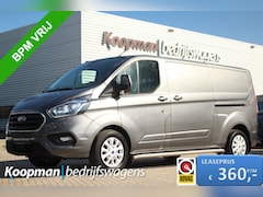 Ford Transit Custom - 300 2.0TDCI 130pk L2H1 Limited | Trekhaak | Adap. Cruise | 2-Zits | L+R Zijdeur | Lease 36