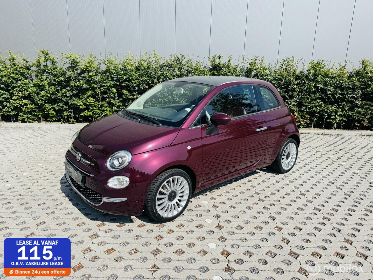Fiat 500 - 1.2 Lounge Leer Pano Airco 16 inch - AutoWereld.nl