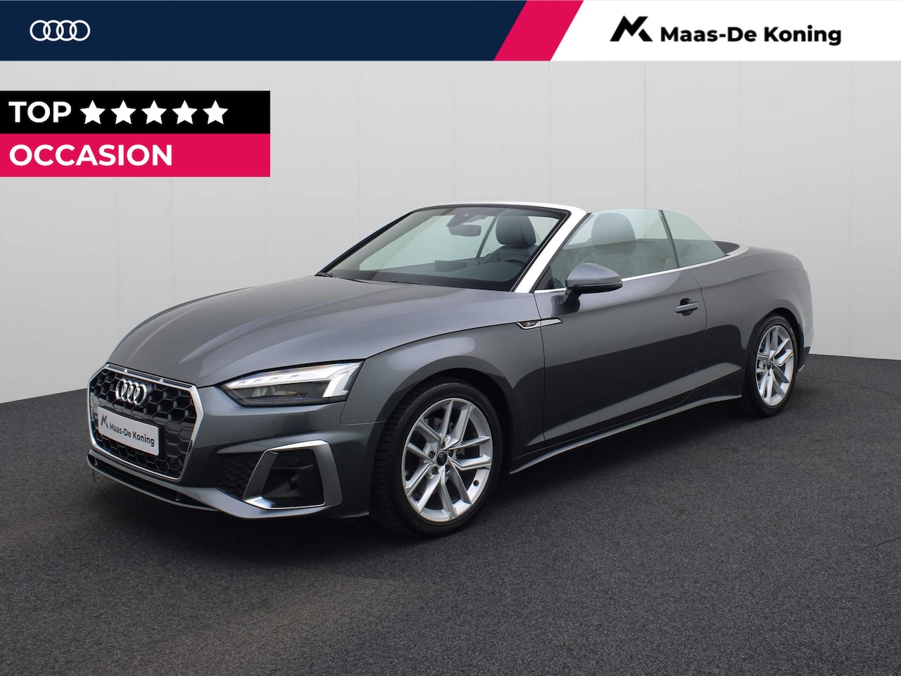 Audi A5 Cabriolet - 35 TFSI/150PK S edition · Drive select · Leder/Alcantara · Parkeersensoren + camera · Gara - AutoWereld.nl