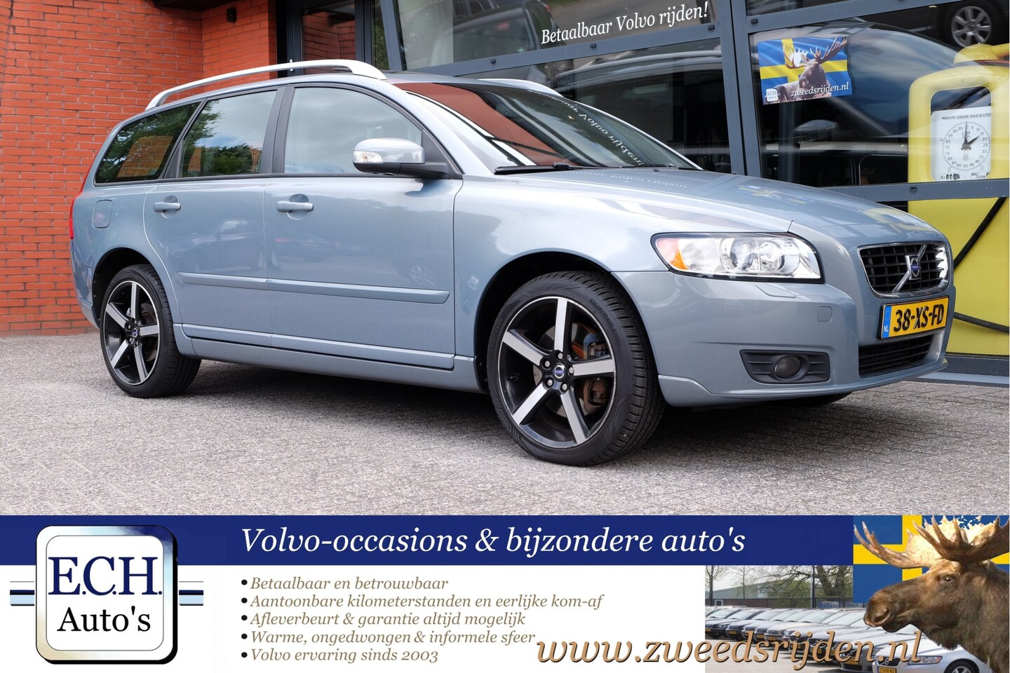 Volvo V50 - 2.5 T5 230 pk Aut. AWD Summum, Schuifdak, Leer, 18 inch - AutoWereld.nl
