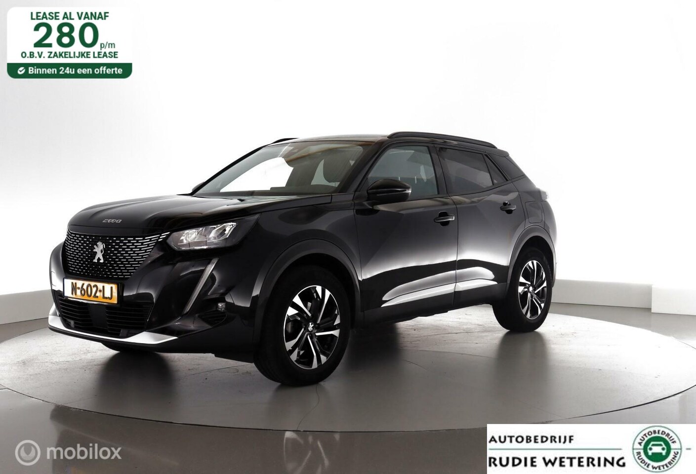 Peugeot 2008 - 1.2 130Pk Automaat Blue Lease Allure trekhaak|1/2leer|led|cam|dab|ecc|lmv17 - AutoWereld.nl