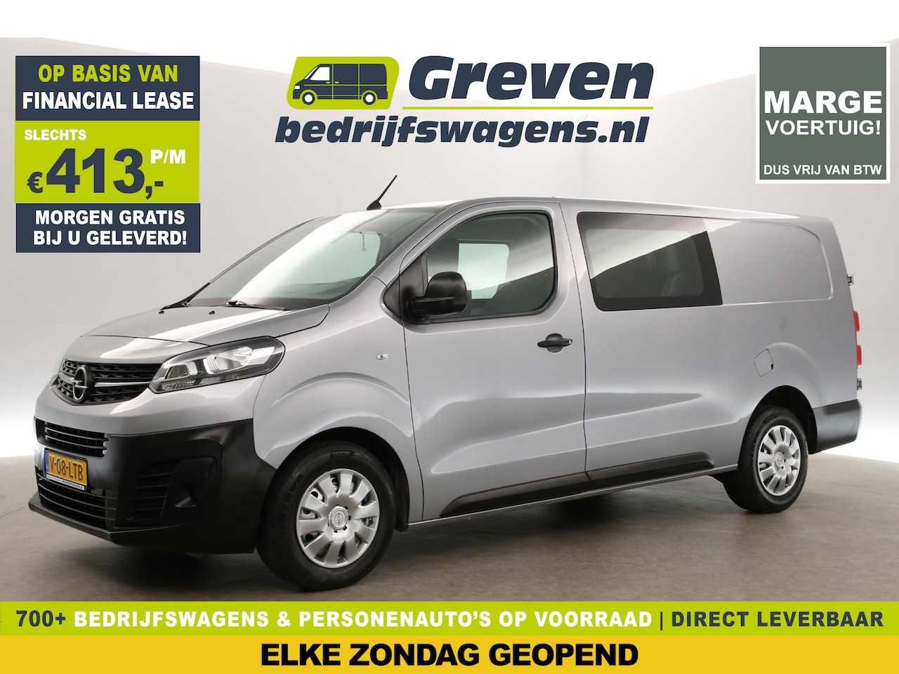 Opel Vivaro - 1.5 CDTI L3H1 | MARGE! | Dubbele Cabine | 5 Persoons | Airco Cruise Carplay PDC Elektrpakk - AutoWereld.nl