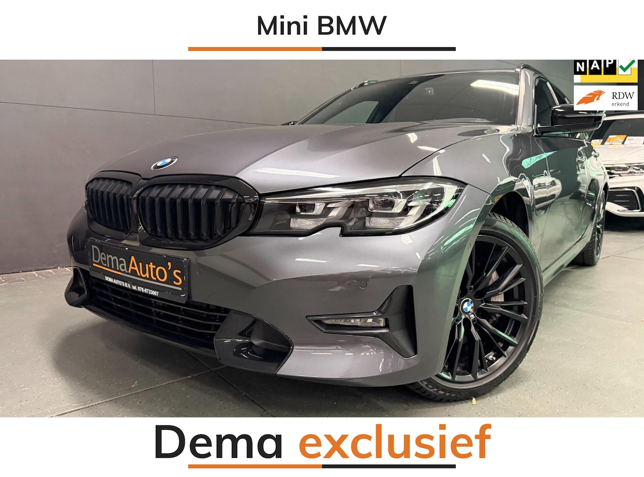 BMW 3-serie Touring - 330e xDrive BLACK-LINE SPORT NAVI/V-COCKPIT/DAB/CARPLAY/SFEERVERL/CAM/ - AutoWereld.nl