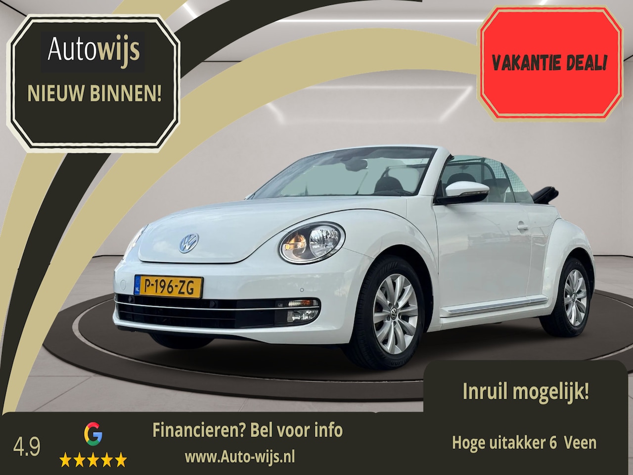 Volkswagen Beetle Cabriolet - 1.2 TSI Design BlueMotion|NAVI|Stoelverw|PDC|102DKM - AutoWereld.nl