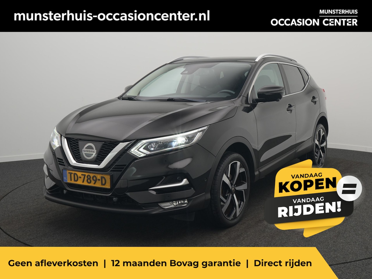 Nissan Qashqai - 1.6 Tekna + - RIJKLAARPRIJS - 165 pk! - Rondomzicht Camera - Cruise Control - Stoelverwarm - AutoWereld.nl