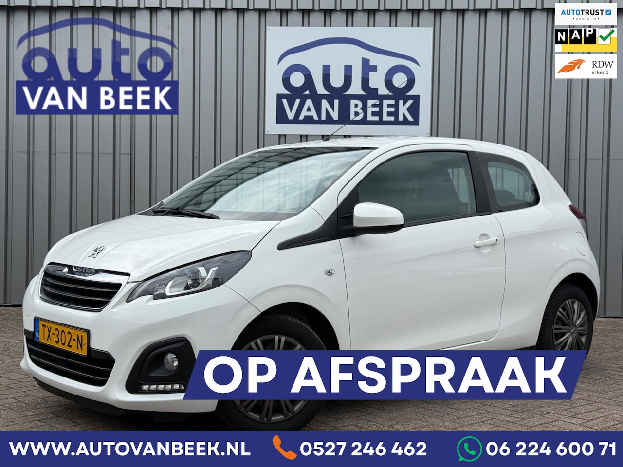 Peugeot 108 - 1.0 e-VTi Active|Airco|Bleuthooth|incl.BTW - AutoWereld.nl