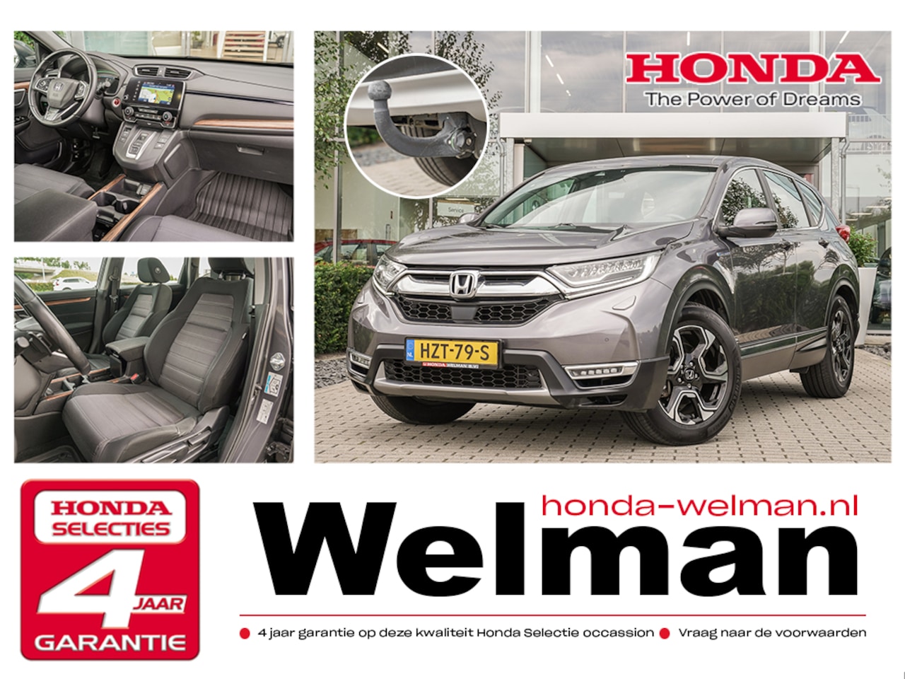 Honda CR-V - 2.0i e:HEV HYBRID ELEGANCE - FULL HYBRID - TREKHAAK - 184 PK - AutoWereld.nl