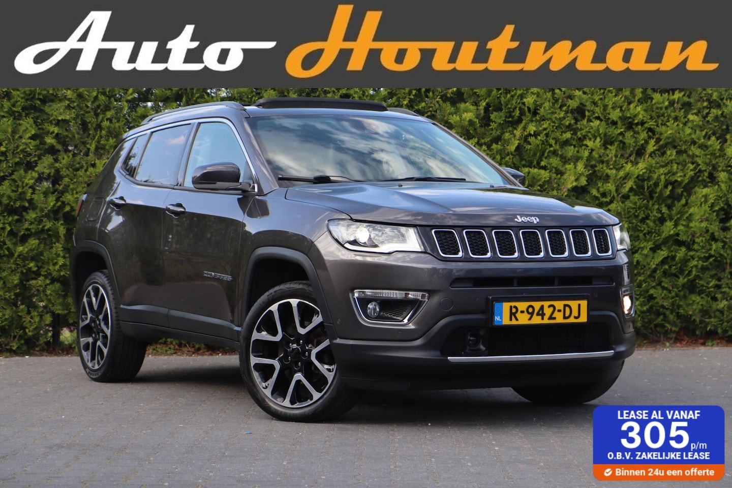 Jeep Compass - 1.4 MultiAir 170 pk Automaat Limited 4x4 Camera|Panodak|Ecc|Leder|Adapt. cruise|Beats audi - AutoWereld.nl