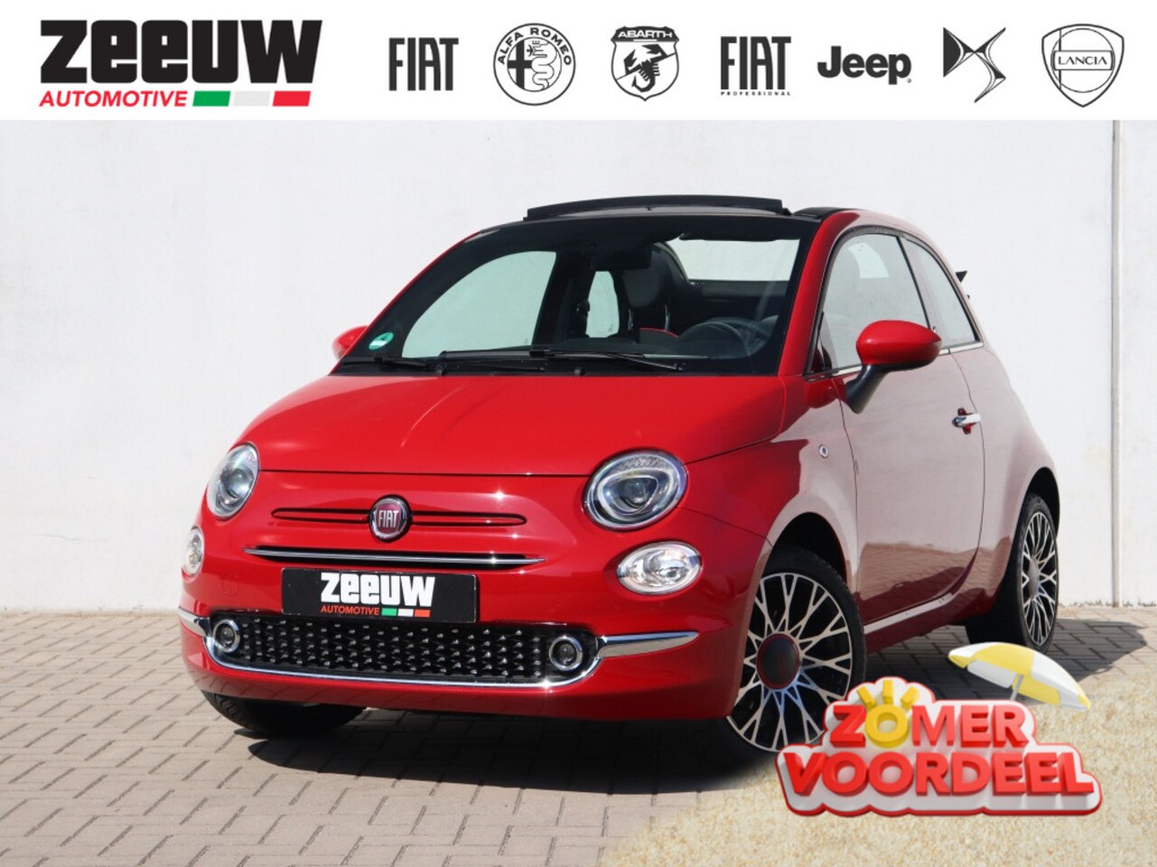 Fiat 500 C - 1.0 Hybrid 70 PK RED | Navi | Carplay | Clima | 16" - AutoWereld.nl