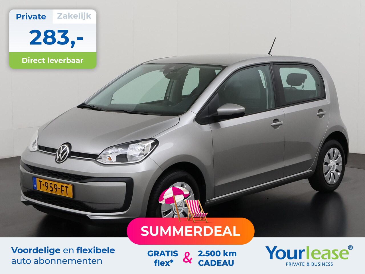 Volkswagen Up! - 1.0 | All-in 283,- Private Lease | Zondag Open! - AutoWereld.nl
