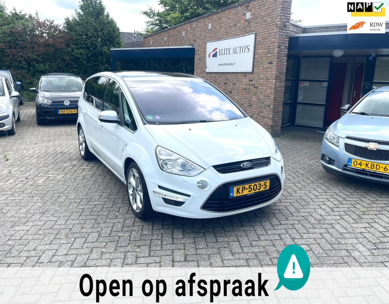 Ford S-Max - 7 Persoon/Automaat/Leer/Panoramadak/Navi/Airco/Camera/parkeersensoren/Nap/Apk!!! - AutoWereld.nl