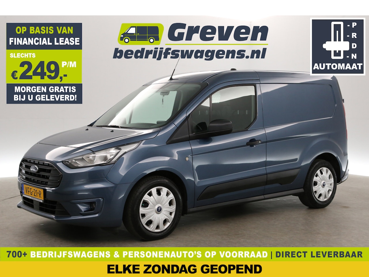 Ford Transit Connect - 1.5 EcoBlue 120PK L1H1 Automaat Airco Camera Cruise Carplay Navi PDC Trekhaak - AutoWereld.nl