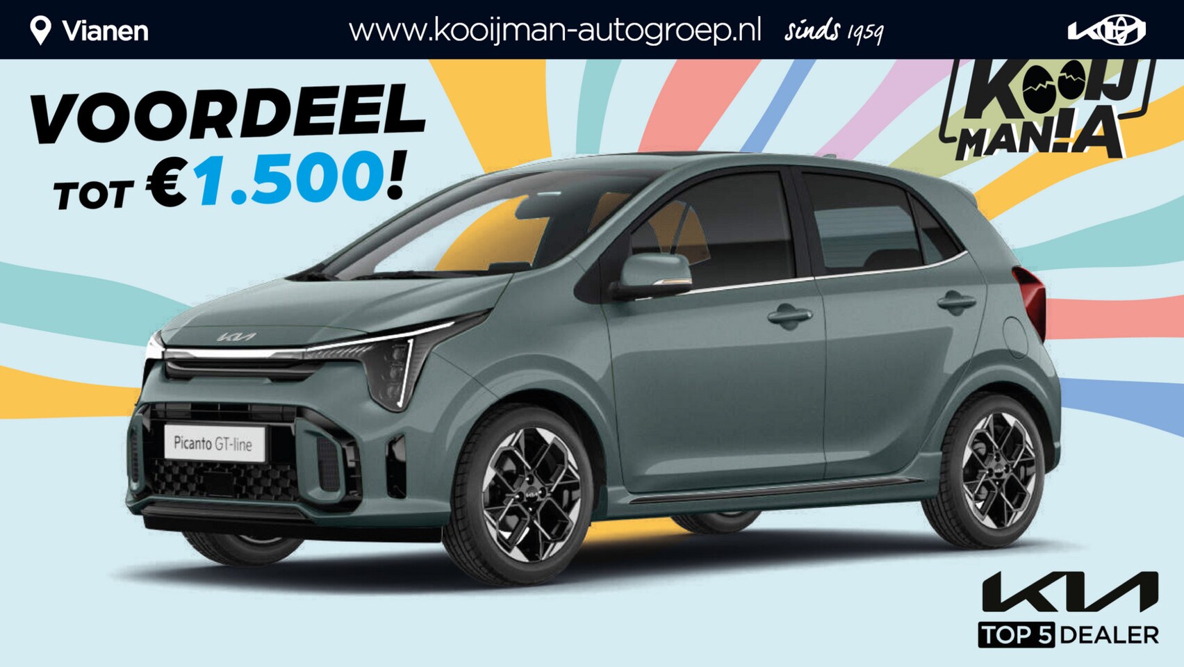 Kia Picanto - 1.0 DPI DynamicLine Automaat! Ruim €1.300,- Voordeel! Meerdere kleuren uit voorraad leverb - AutoWereld.nl