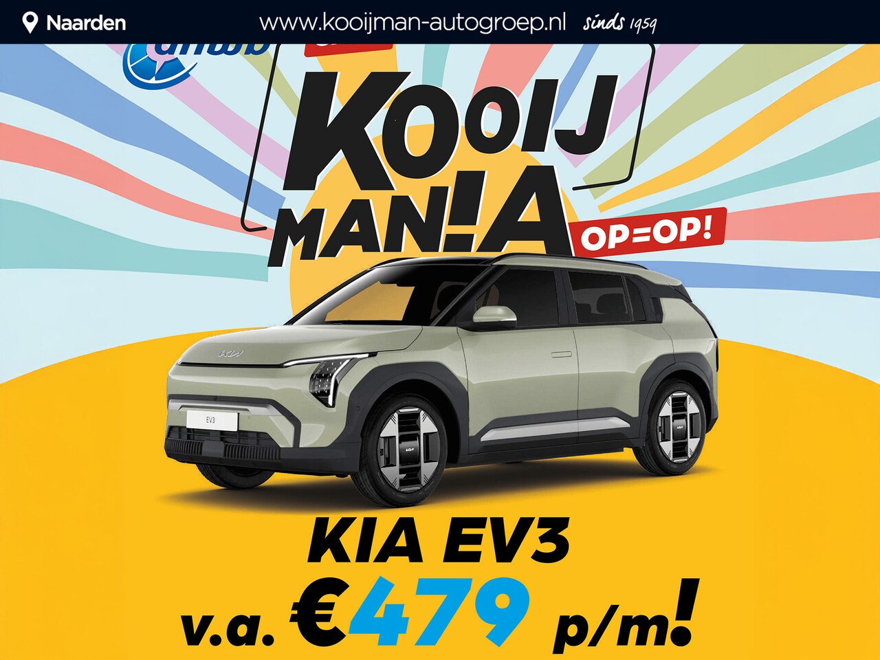 Kia EV3 - Air 58.3 kWh ANWB Private lease nu Vanaf €. 479,= per maand!! Vraag naar de voorwaarden bi - AutoWereld.nl