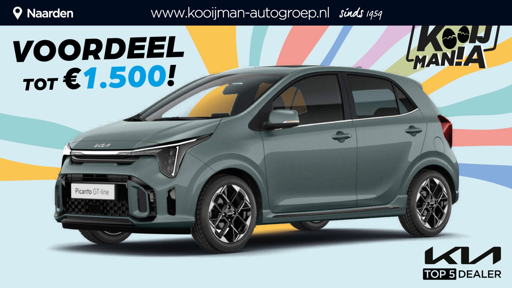 Kia Picanto - 1.0 DPI DynamicLine Automaat! Ruim €1.300,- Voordeel! Meerdere kleuren uit voorraad leverb - AutoWereld.nl