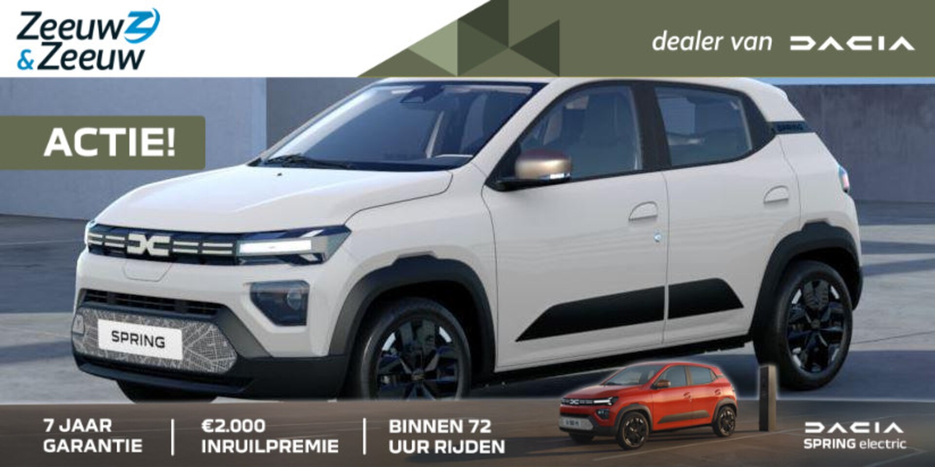 Dacia Spring - Extreme 65 26.8 kWh | NU MET €2.000 EURO ZEEUW EN ZEEUW KORTING!! OF VANAF €199,- Per maan - AutoWereld.nl