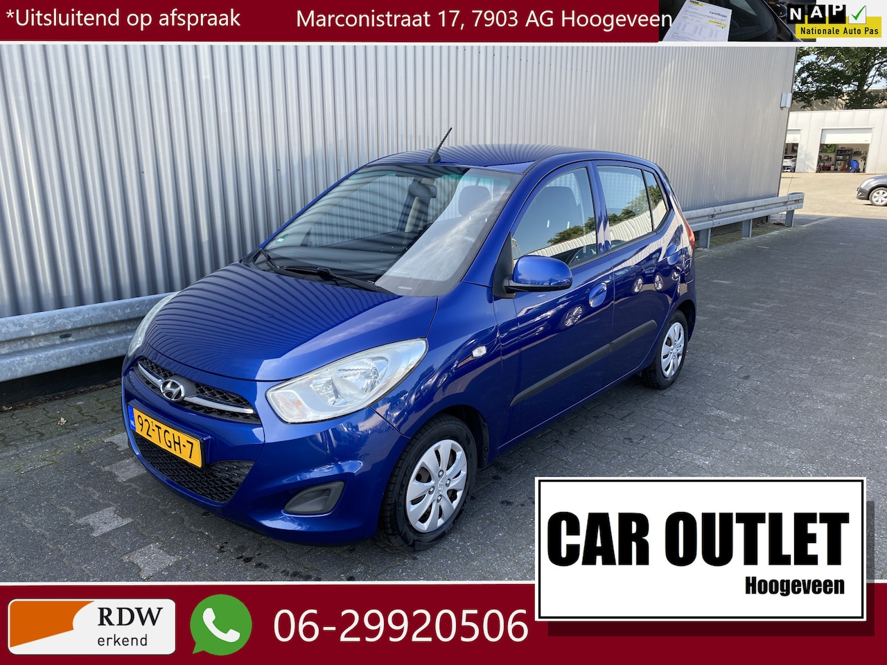 Hyundai i10 - 1.1 i-Drive Cool 1.1 i-Drive Cool 5-Drs, A/C, Trekh, – Inruil Mogelijk – - AutoWereld.nl