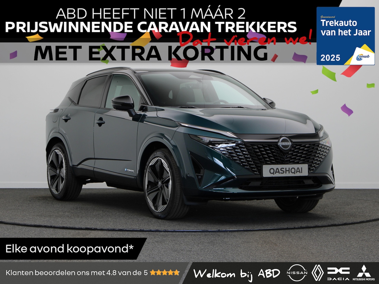 Nissan Qashqai - N-Design + Panoramisch glazen dak + Cold Pack e-Power 190 | 12.3" TFT digitale cockpit | A - AutoWereld.nl