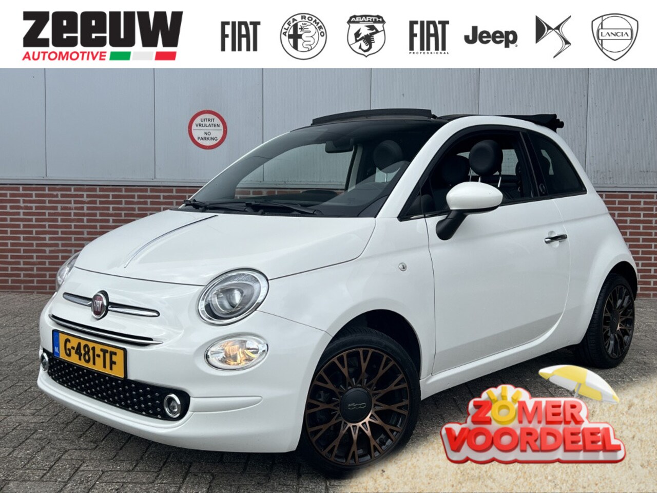 Fiat 500 C - TwinAir Turbo 85 PK 120th | Carplay | Cruise | 16" - AutoWereld.nl