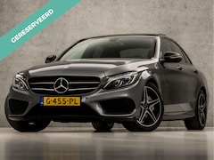 Mercedes-Benz C-klasse - 180 AMG Sport 157Pk Automaat (DUBBEL PANORAMADAK, NAVIGATIE, LEDER, BURMESTER, ELEK SPORTS
