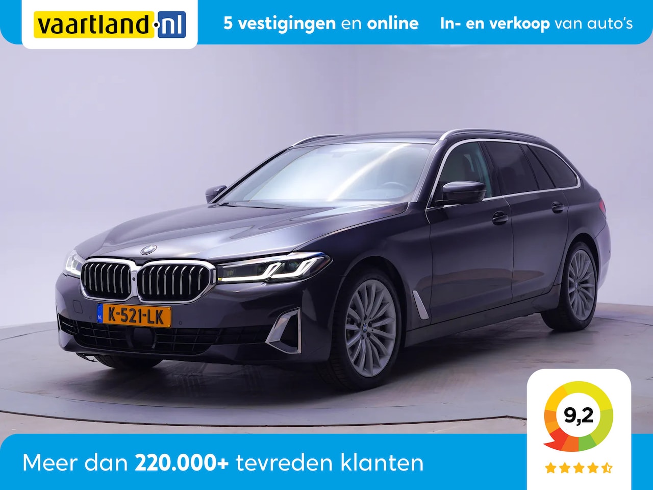 BMW 5-serie Touring - 530i Luxury Line 251pk FACELIFT Aut. [ Head-up 360-Camera Keyless Comfort-zetels ] - AutoWereld.nl