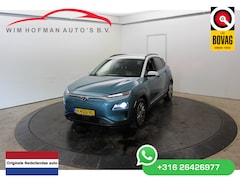 Hyundai Kona Electric - EV Premium 64 kWh warmtepomp SOH 100% Trekhaak Camera Vol Leder Stoelverw+koeling Two Tone