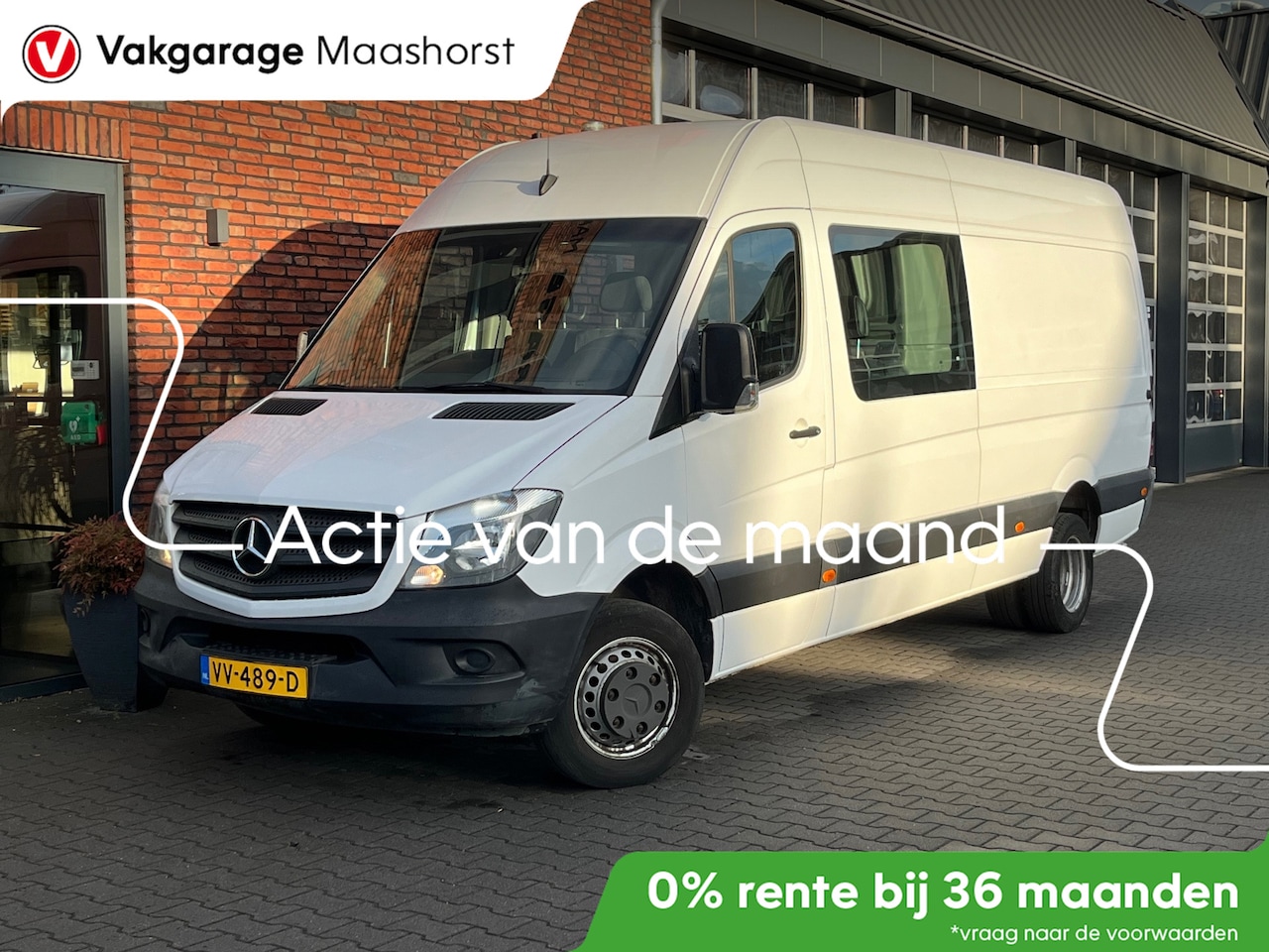 Mercedes-Benz Sprinter - 513 2.2 3500trekgewicht L3H2 DC VeringVerzwaard/DubbelLucht/LaneAssist/Airco/Cruise/Blueto - AutoWereld.nl