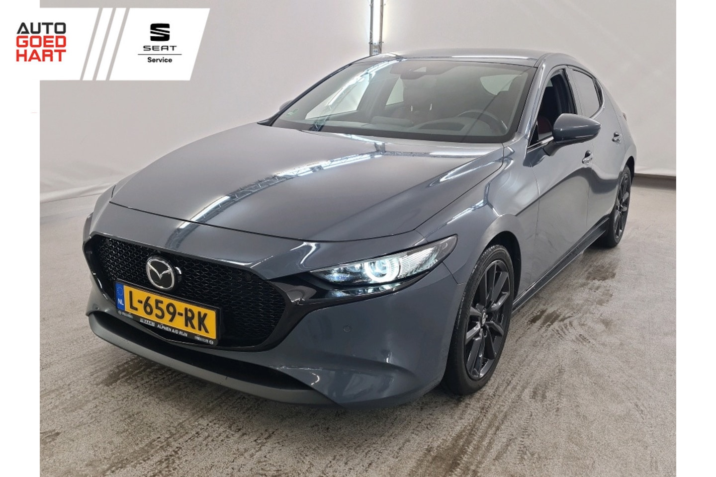 Mazda 3 - 2.0 e-SkyActiv-X M Hybrid 186 Luxury Leer Adatptive-Cruise Navigatie - AutoWereld.nl