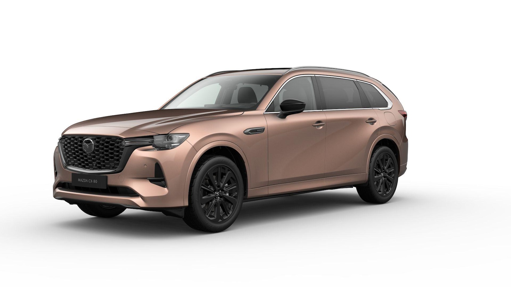 Mazda CX-80 - 2.5 e-SkyActiv PHEV Homura Plus / Melting Copper / Zwart Nappa leder - AutoWereld.nl