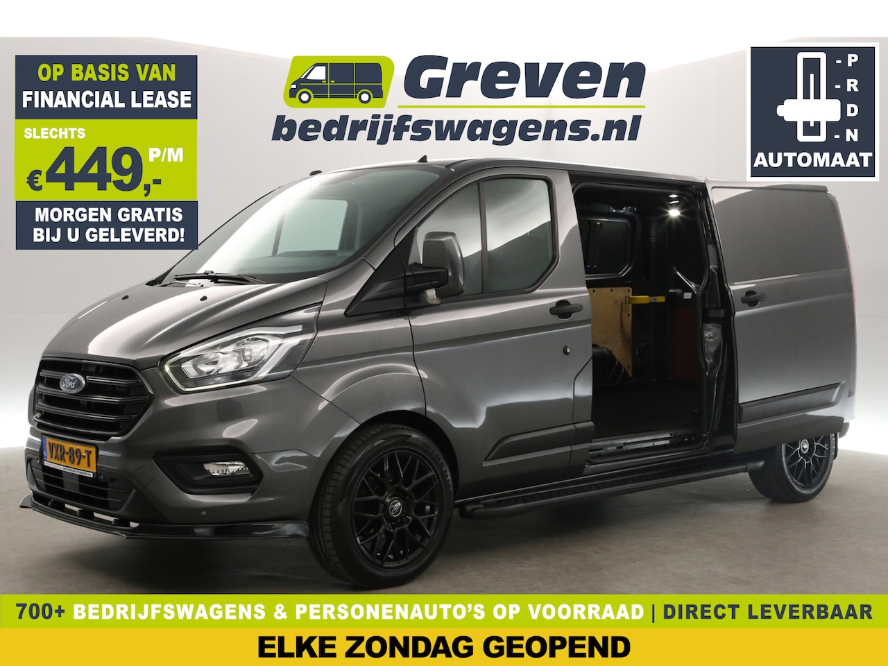 Ford Transit Custom - 300 2.0 TDCI L2H1 Limited | 170PK | MARGE! | Automaat 2xSchuifdeur Camera Cruise LED Airco - AutoWereld.nl