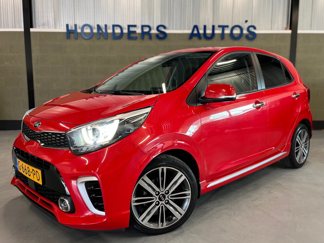 Kia Picanto - 1.0 T-GDI GT-LINE 100 PK 5-ZITS I STOEL+STUUR VERWARM I NAVI I CRUISE I LEDER I LM VELG I - AutoWereld.nl