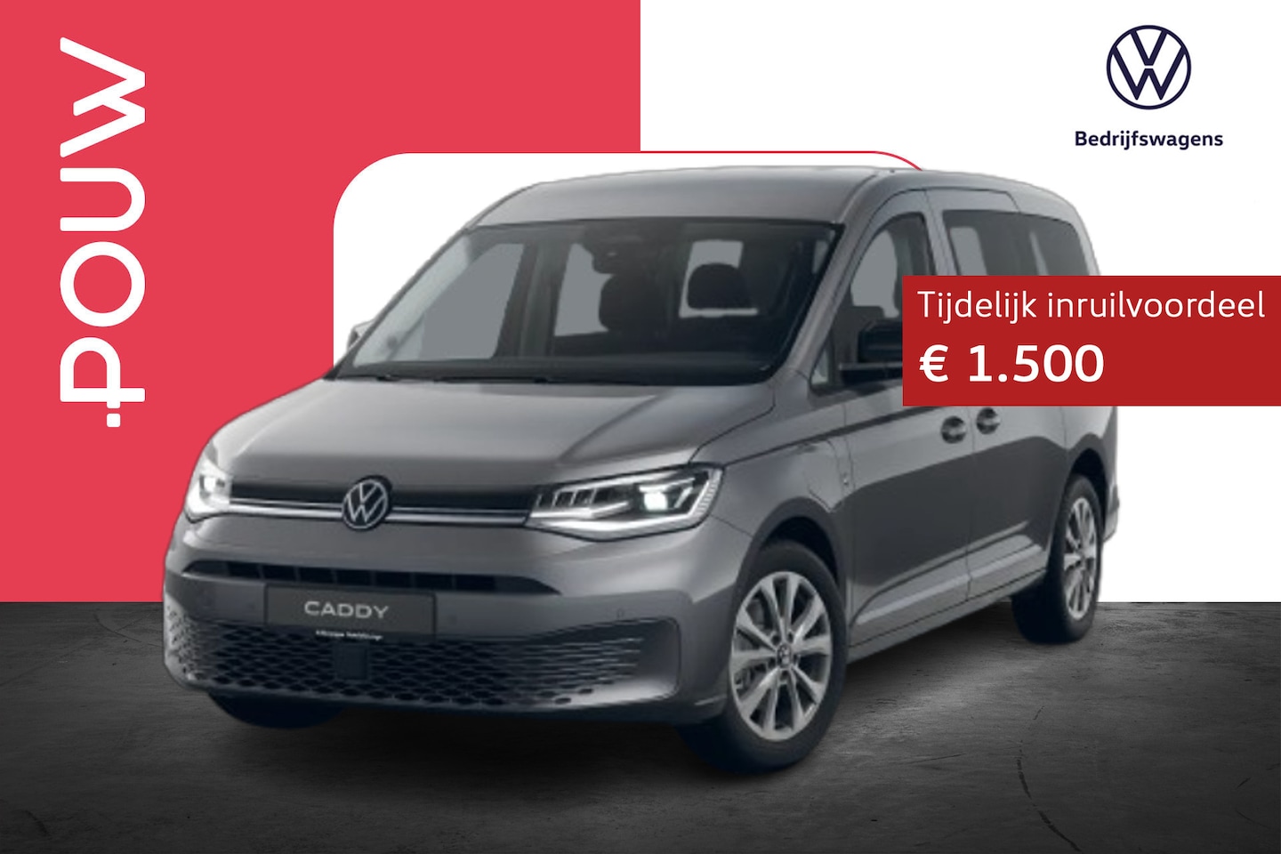 Volkswagen Caddy Maxi - Kombi 1.5 TSI 150pk Hybride Style | 17" Velgen | LED Pakket - AutoWereld.nl