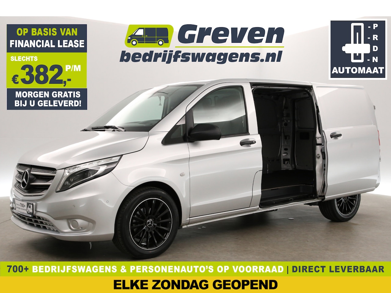 Mercedes-Benz Vito - 114 CDI Lang Automaat Airco Camera Cruise Carplay LED Navi Trekhaak 3 Persoons 2xSchuifdeu - AutoWereld.nl
