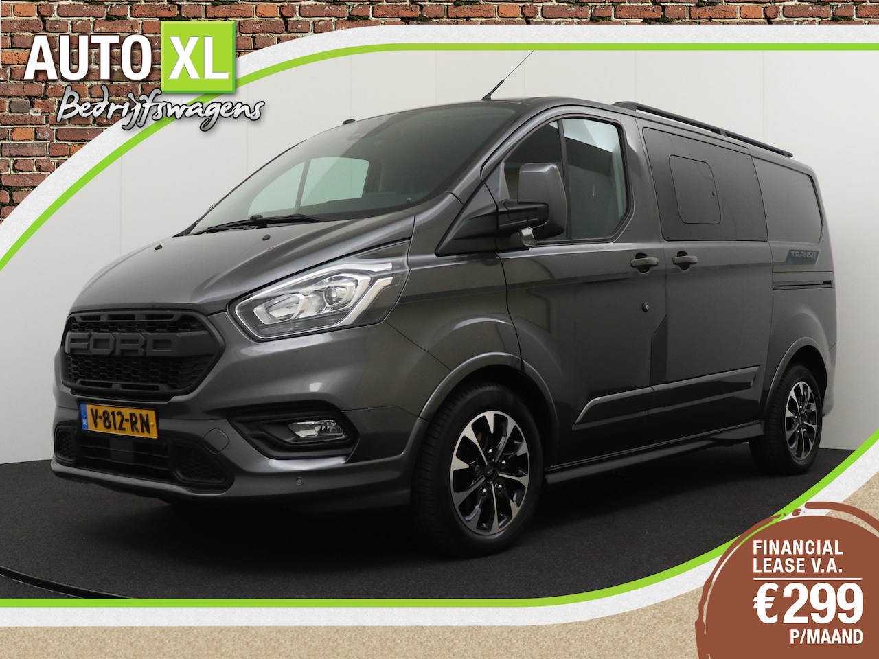 Ford Transit Custom - 2.0 170 PK Aut. Sport DC 6-Pers Half-Leder Camera Carplay - AutoWereld.nl